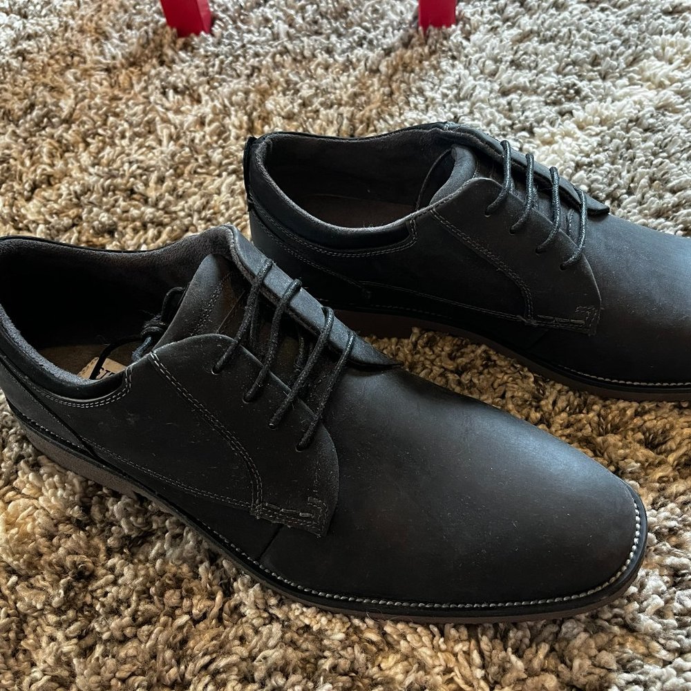 Steve Madden Men's Oxford P Lank Size 11.5 Black Shoes 752  (New, Never Worn)